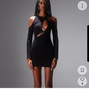 Motel Rocks Black Cut Out Dress